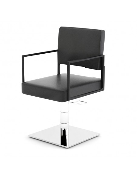 Frisörstol Barber Chair CRUDO II i svart Made in Europe SNABB